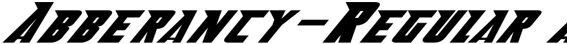 Abberancy-Regular font
