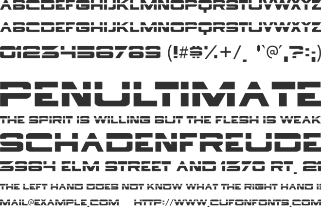 Borg 9 font preview