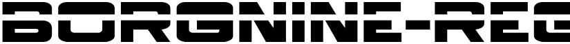 BorgNine-Regular font