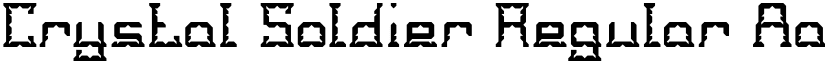Crystal Soldier Regular font