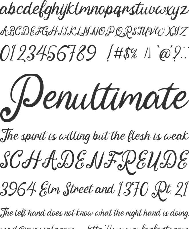 Fine Spring font preview