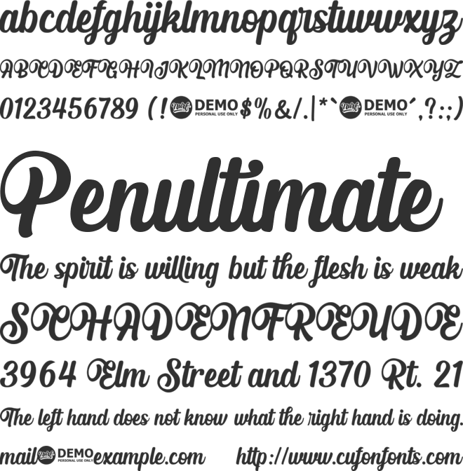 Albertiny font preview