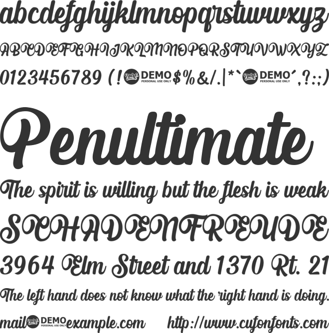 Albertiny font preview