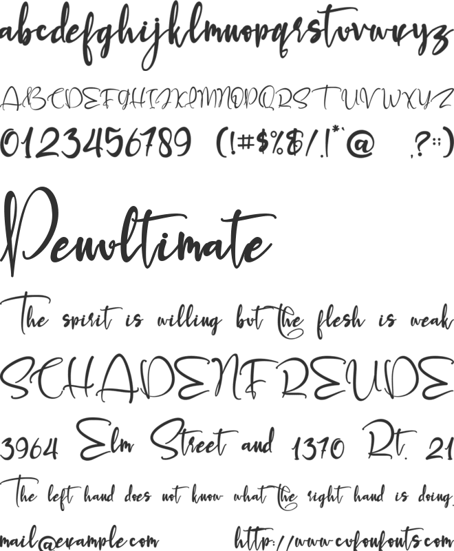 Bethania font preview