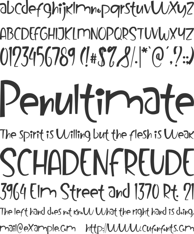 Cinthia font preview