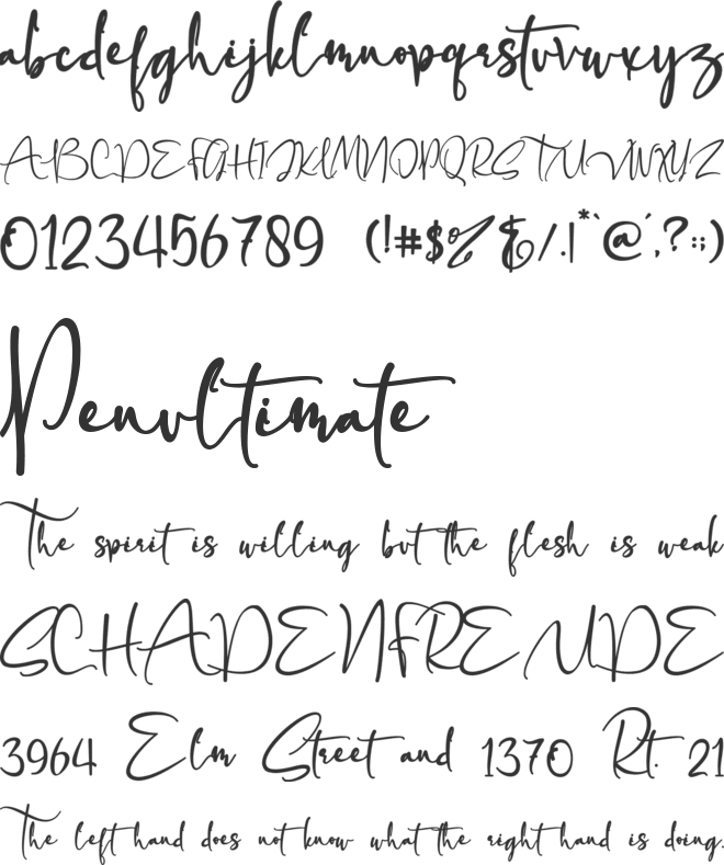 Mikhaella font preview