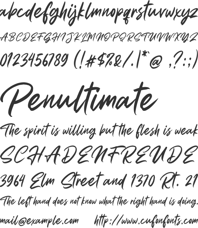 Gastpoll font preview