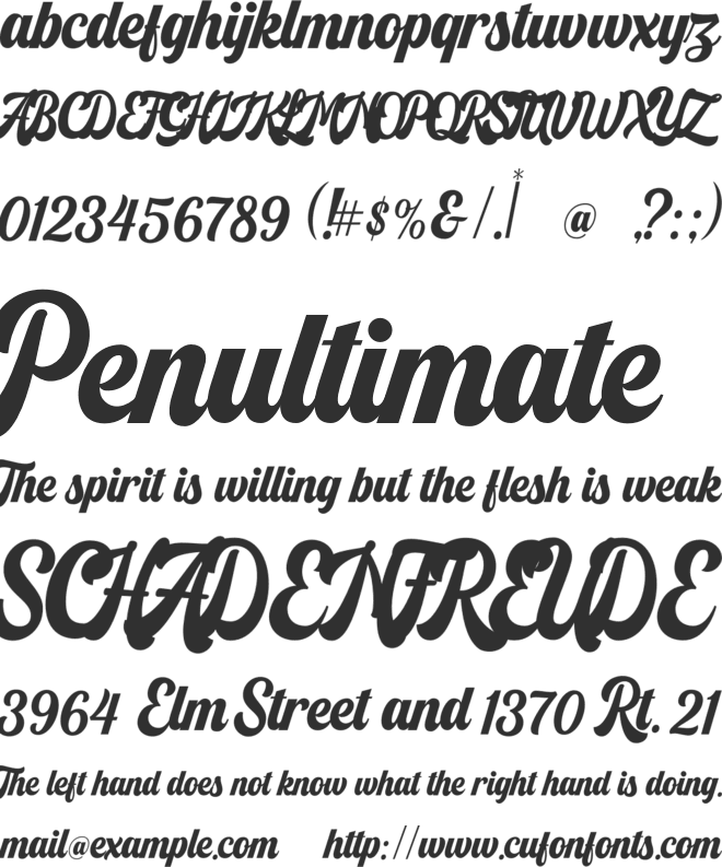 Franky font preview