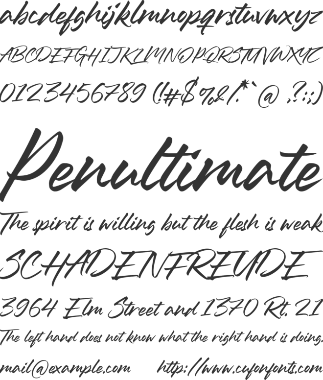 Ledgewood font preview