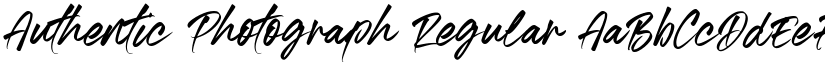 Authentic Photograph Regular font