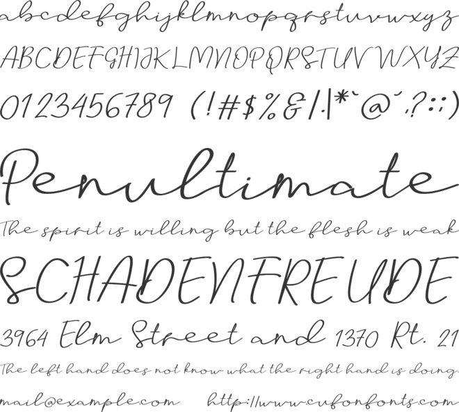 Halliyah font preview