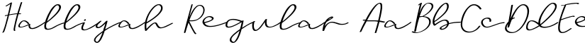 Halliyah Regular font