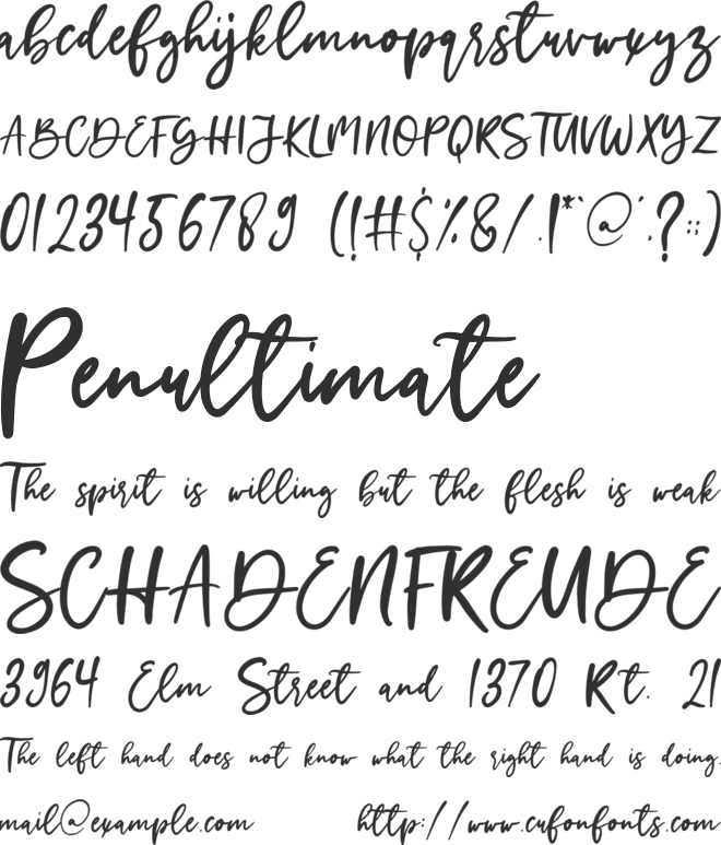 feeling lonely font preview