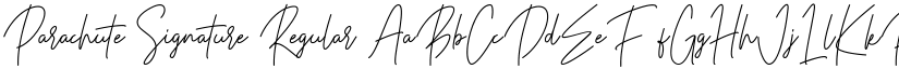 Parachute Signature Regular font