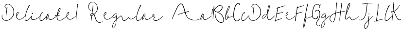 Delicate1 Regular font