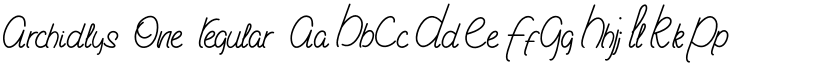 Archidlys One font download