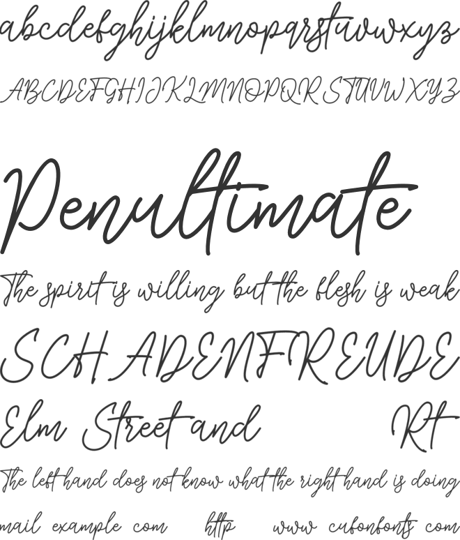 Sigduel font preview