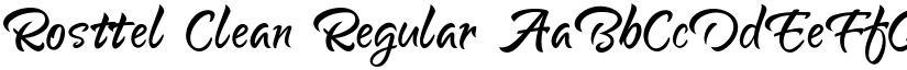 Rosttel Clean Regular font