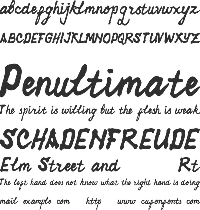 Fatherhand font preview