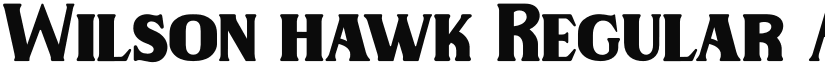 Wilson hawk font download