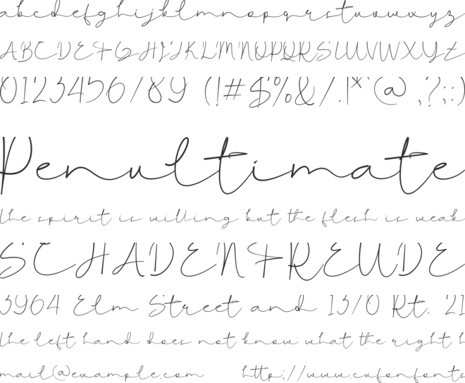 Shatomi font preview