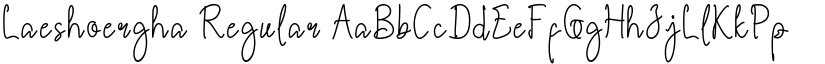 Laeshoergha Regular font