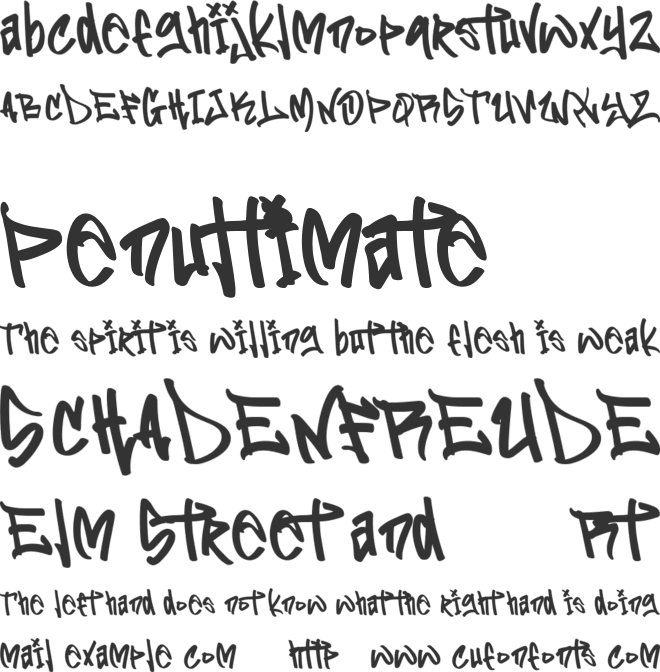 Flim Flom Graffiti Free font preview