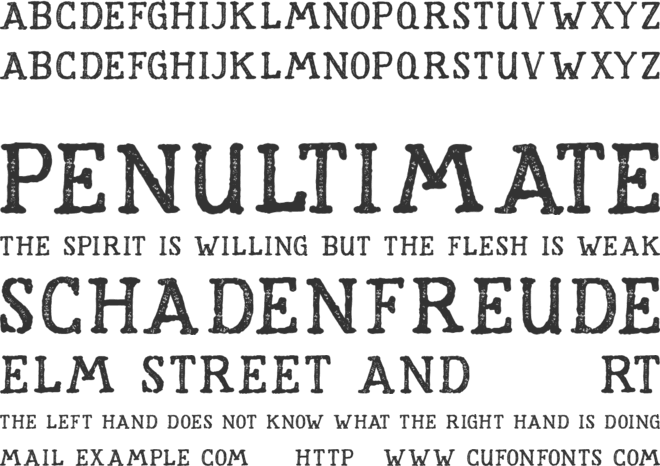 RoughStorms font preview