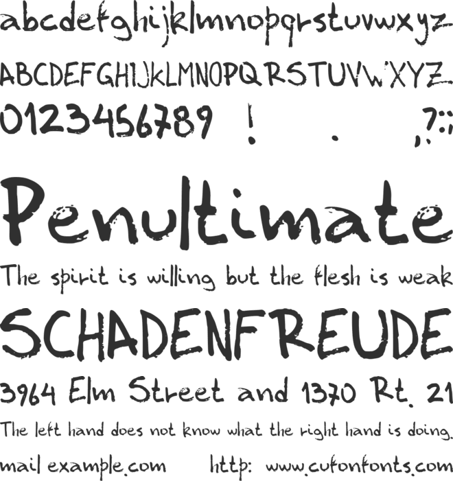 Old Sharpie font preview
