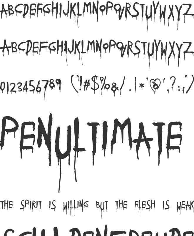 zai I♥Covid-19 font preview