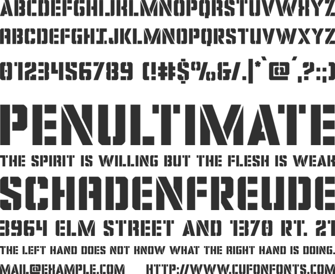 Covert Ops font preview