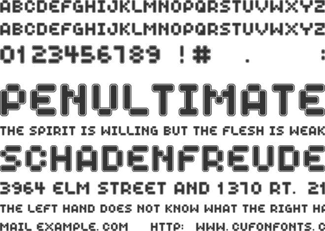 Spaceboy font preview