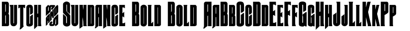 Butch & Sundance Bold Bold font
