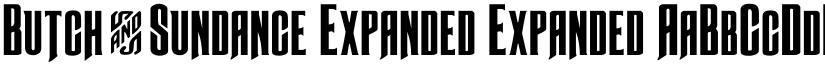 Butch & Sundance Expanded Expanded font
