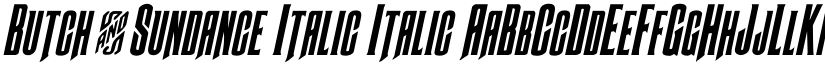 Butch & Sundance Italic Italic font