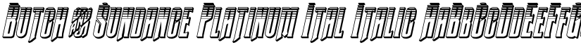 Butch & Sundance Platinum Ital Italic font