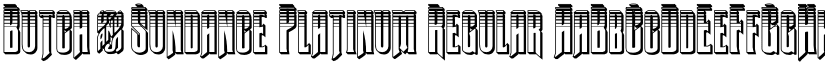 Butch & Sundance Platinum Regular font