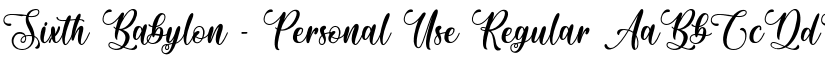 Sixth Babylon - Personal Use font download