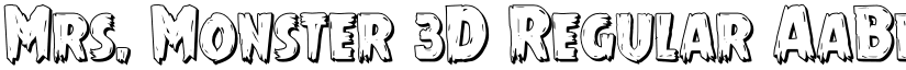 Mrs. Monster 3D Regular font