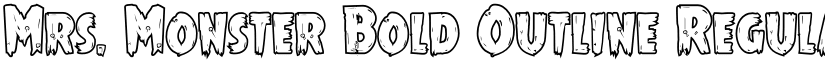 Mrs. Monster Bold Outline Regular font
