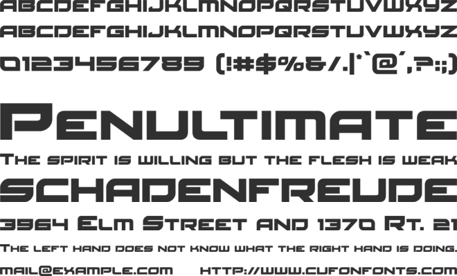 Red Rocket font preview