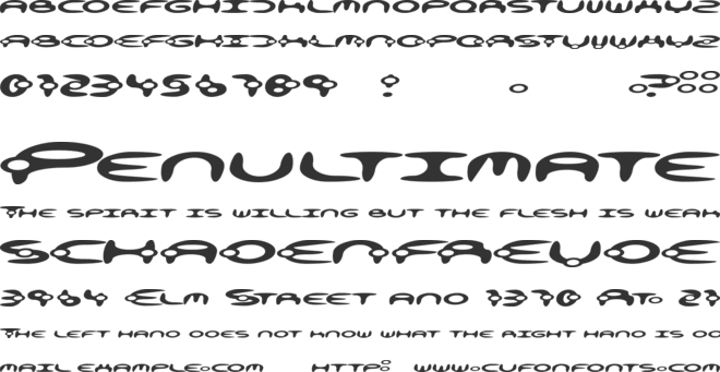 Alienation font preview