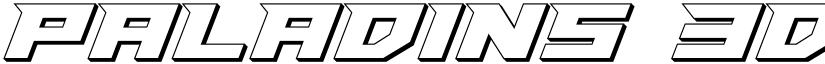 Paladins 3D Regular font