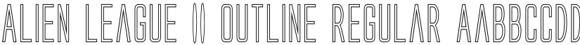 Alien League II Outline Regular font