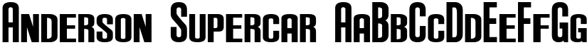 Anderson Supercar font