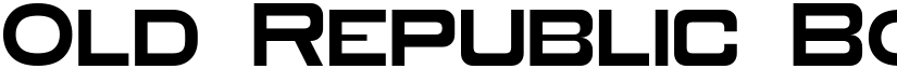 Old Republic Bold font