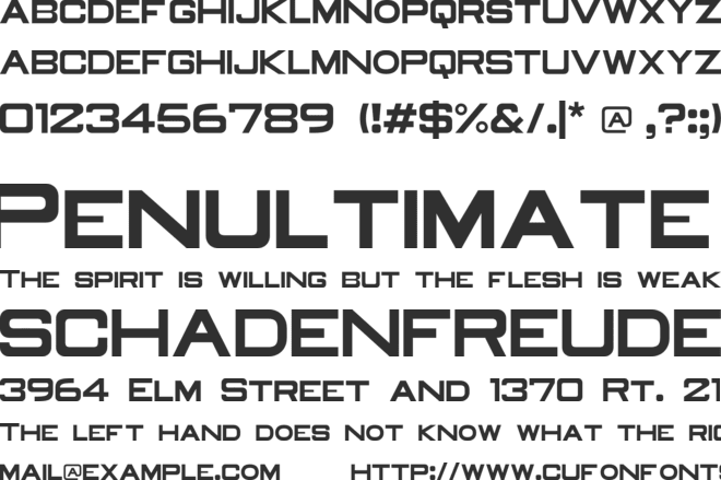 Old Republic font preview