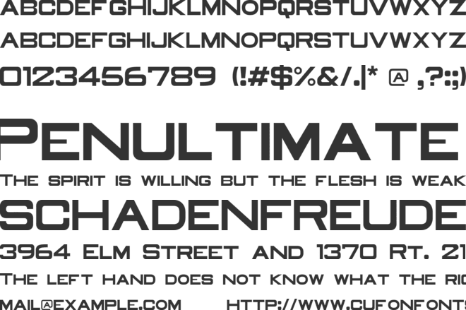 Old Republic font preview