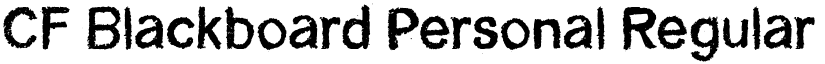 CF Blackboard Personal Regular font