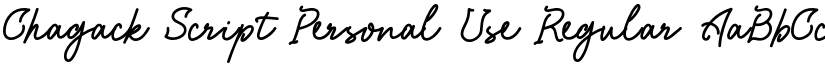 Chagack Script Personal Use Regular font